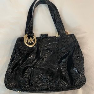 Michael Kors snakeskin black bag